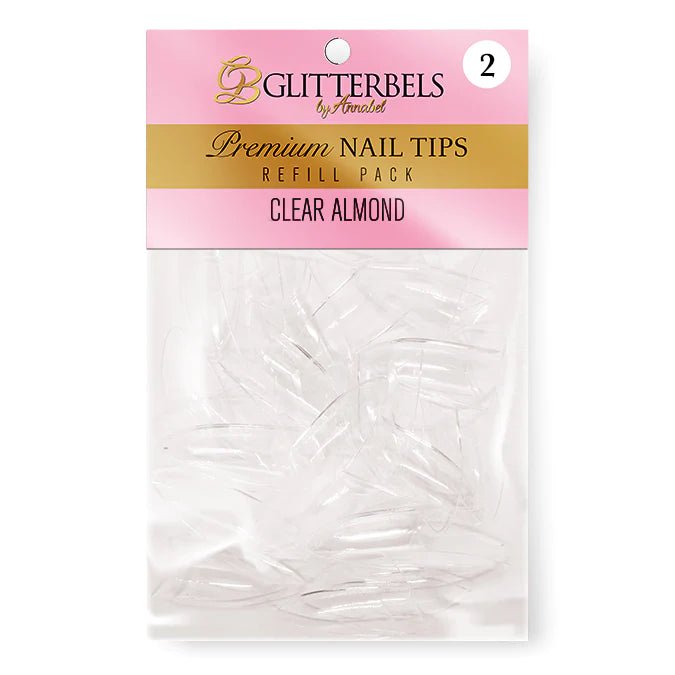 Clear Almond Tips Refills - Siena Distribution