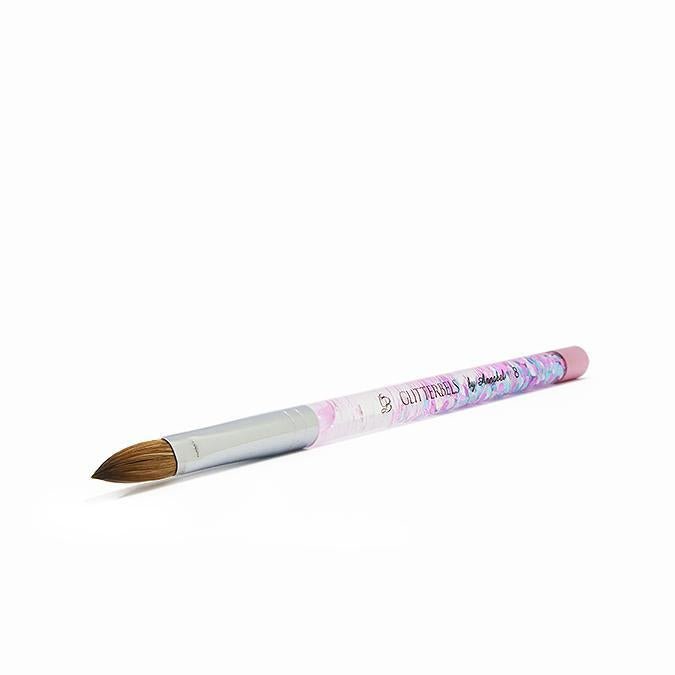 Pinched Pastel Glitter Acrylic Brush Size 8 - Siena Distribution